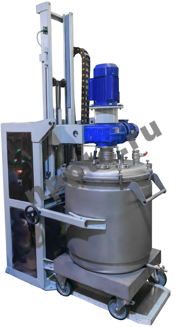 Смеситель СД-500 с конусной высокоскоростной мешалкой и тихоходной мешалкой с скребками.