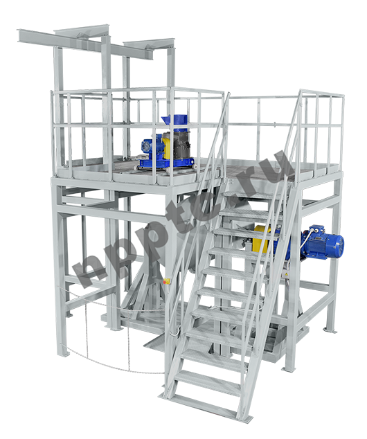 Смеситель СДВ-1000, модернизированный  для линии производства в комплектации с дробилкой