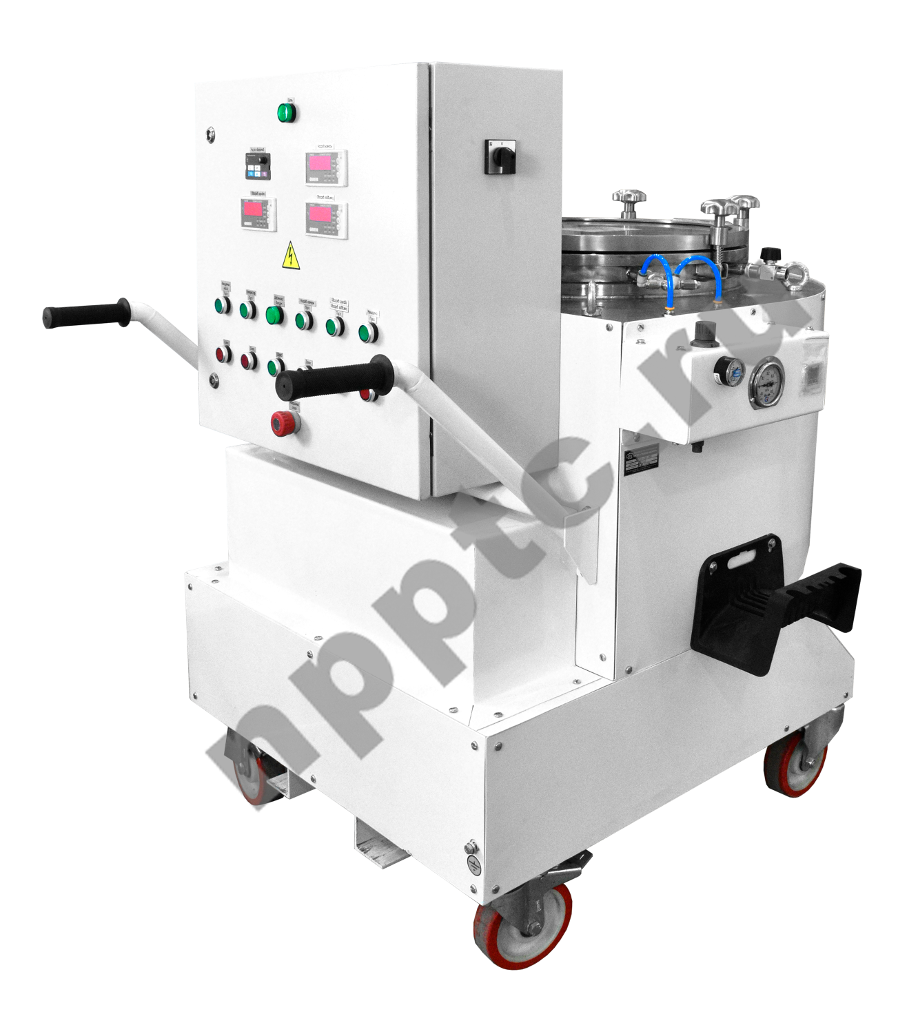 Установка вакуумирования и розлива горячего шликера