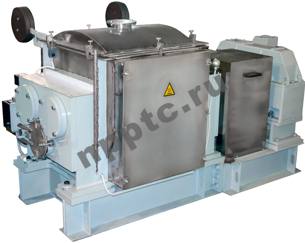 Смеситель с Z-образными лопастями СЛШ-400-Z с электонагревом до 250С  с шнековой выгрузкой готового состава.