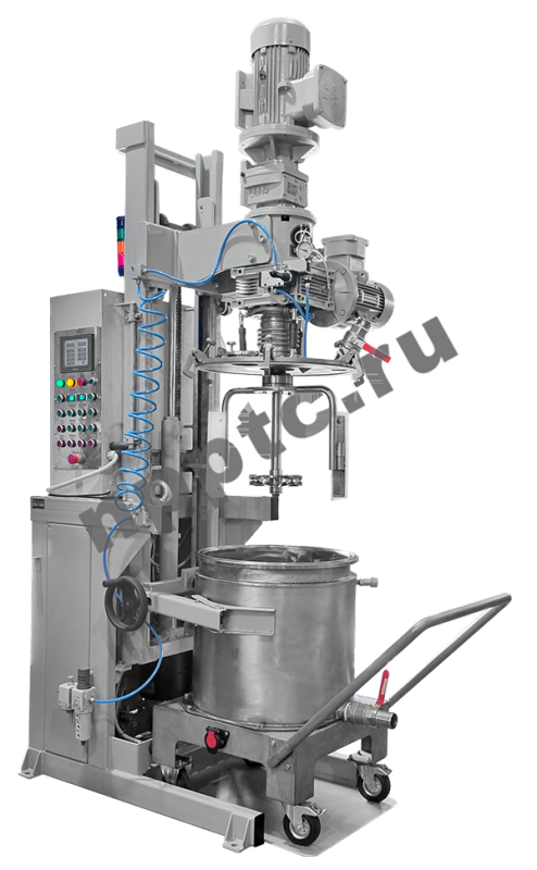 Смеситель-диспергатор СД-150 с нагревом и вакуумированием смесительной емкости.